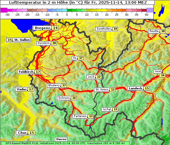 Temperatur, 14. 11. 2025
