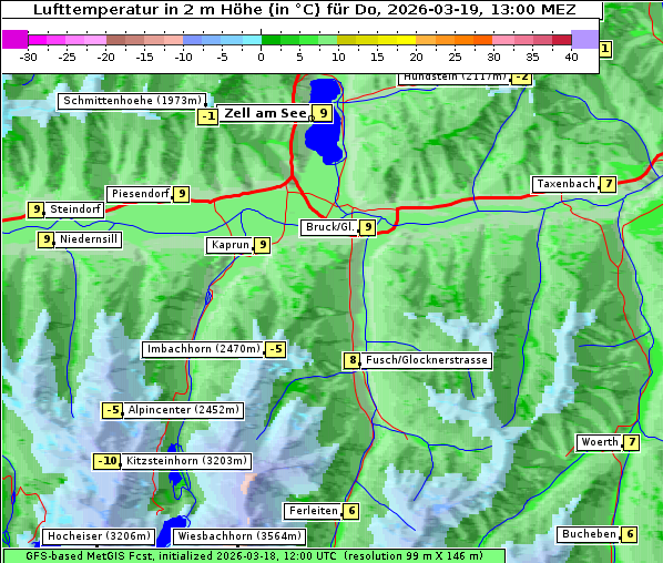 Temperatur, 19. 3. 2026