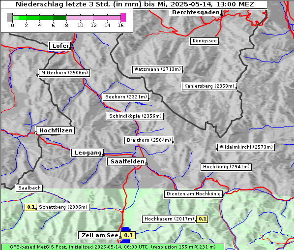 Niederschlag, 14. 5. 2025
