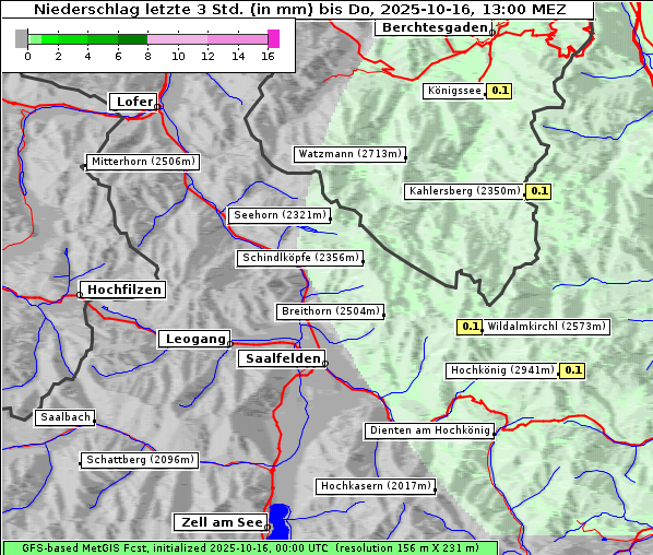 Niederschlag, 16. 10. 2025