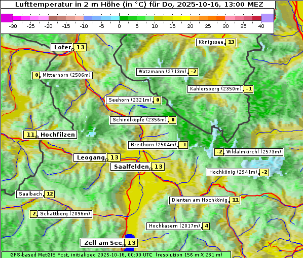 Temperatur, 16. 10. 2025