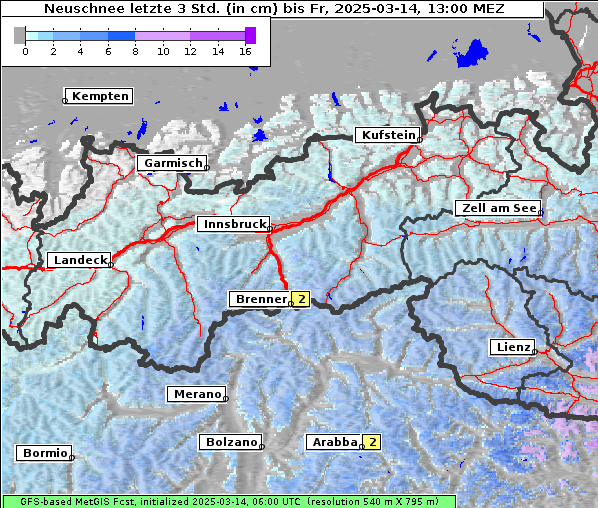 Neuschnee, 14. 3. 2025