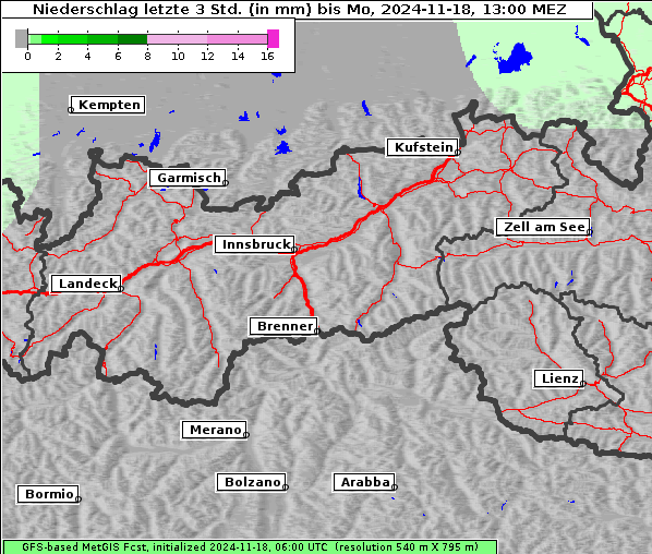 Niederschlag, 18. 11. 2024