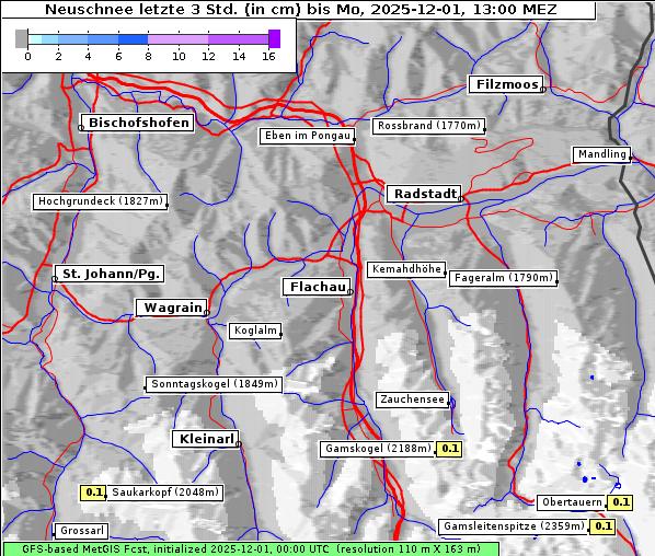 Neuschnee, 1. 12. 2025