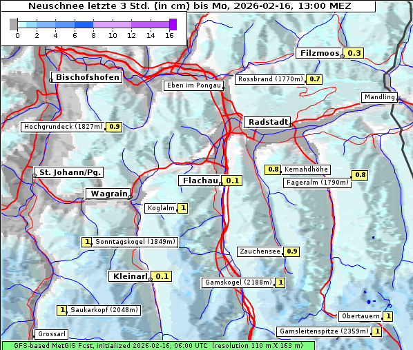 Neuschnee, 16. 2. 2026