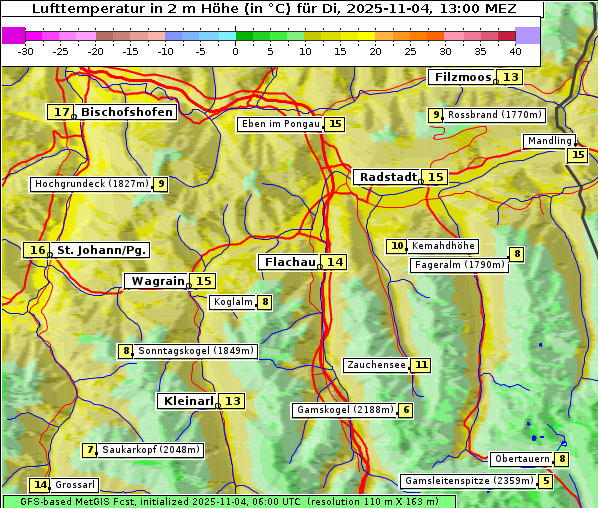 Temperatur, 4. 11. 2025