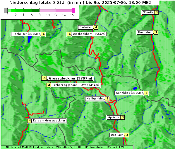 Niederschlag, 6. 7. 2025
