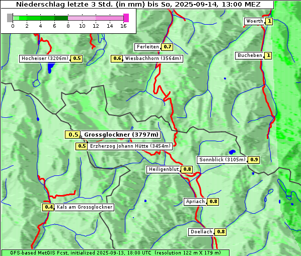 Niederschlag, 14. 9. 2025