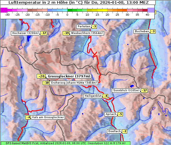 Temperatur, 8. 1. 2026