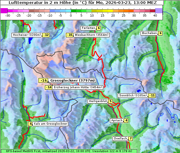 Temperatur, 23. 3. 2026
