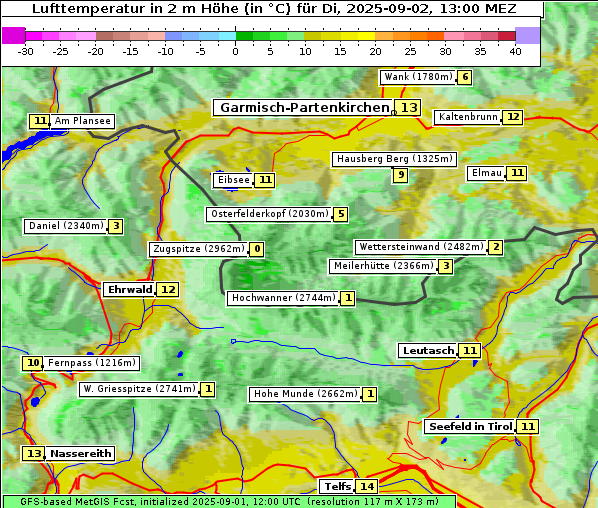 Temperatur, 2. 9. 2025