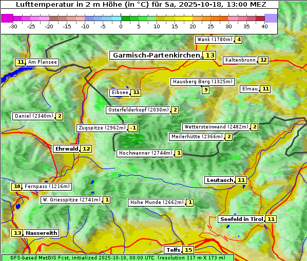 Temperatur, 18. 10. 2025