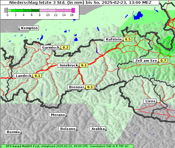 Niederschlag, 23. 2. 2025