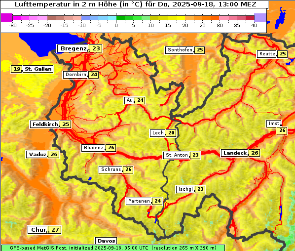 Temperatur, 18. 9. 2025