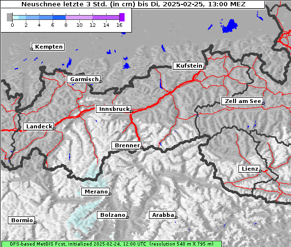 Neuschnee, 25. 2. 2025