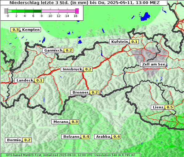 Niederschlag, 11. 9. 2025