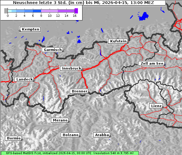Neuschnee, 15. 4. 2026