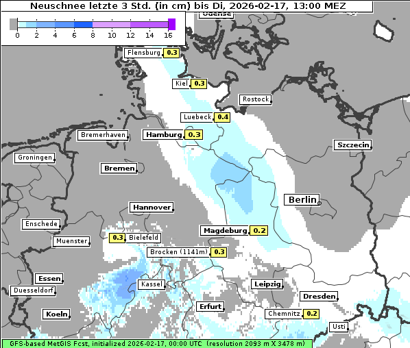 Neuschnee, 17. 2. 2026