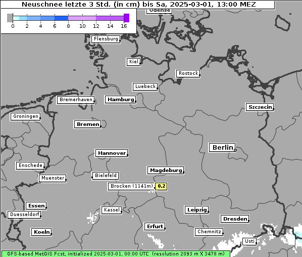 Neuschnee, 1. 3. 2025