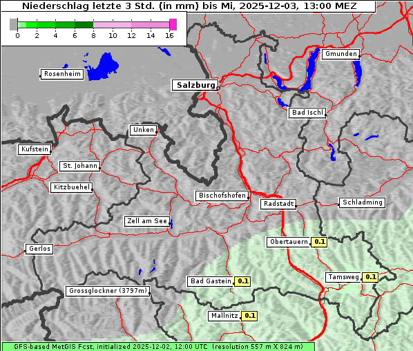 Niederschlag, 3. 12. 2025