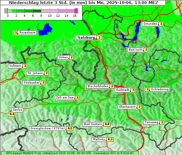 Niederschlag, 6. 10. 2025