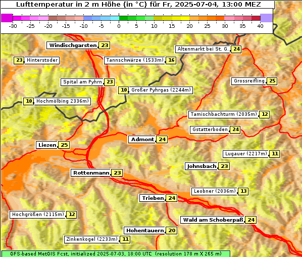 Temperatur, 4. 7. 2025