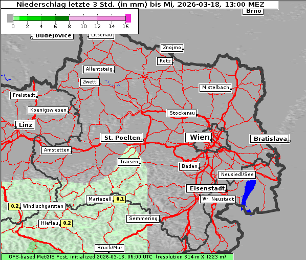 Niederschlag, 18. 3. 2026