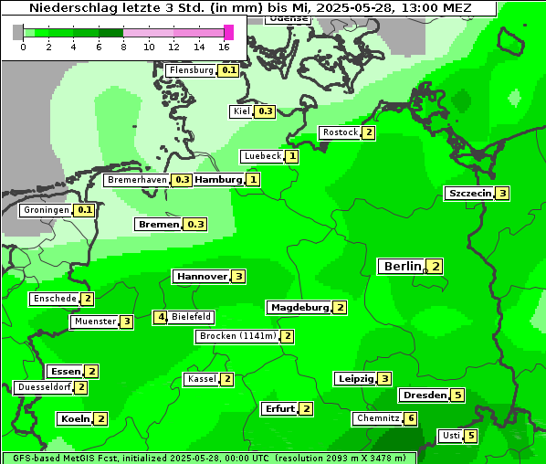 Niederschlag, 28. 5. 2025