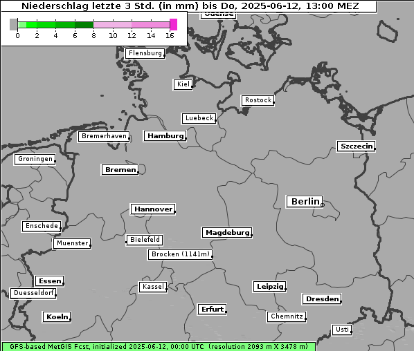 Niederschlag, 12. 6. 2025