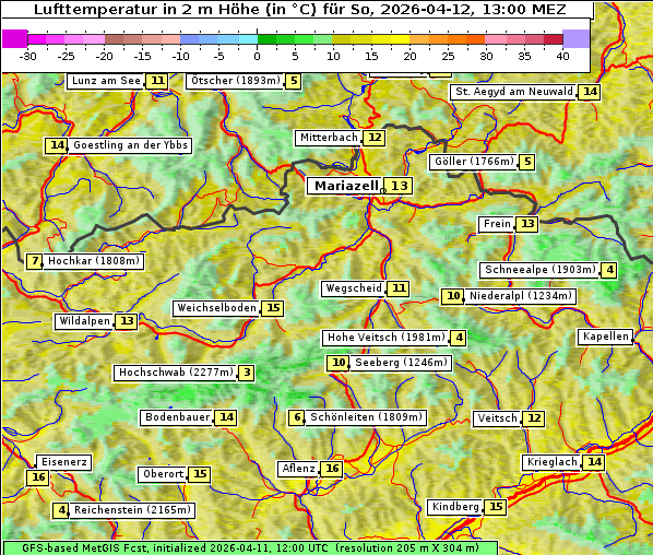 Temperatur, 12. 4. 2026