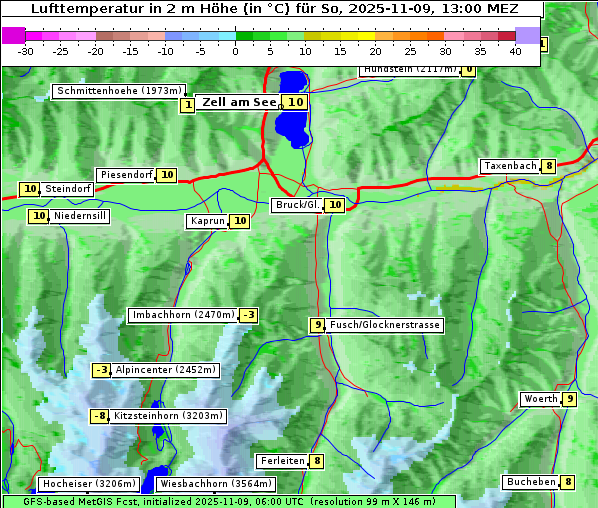 Temperatur, 9. 11. 2025