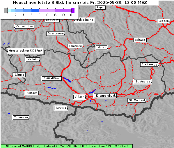 Neuschnee, 30. 5. 2025