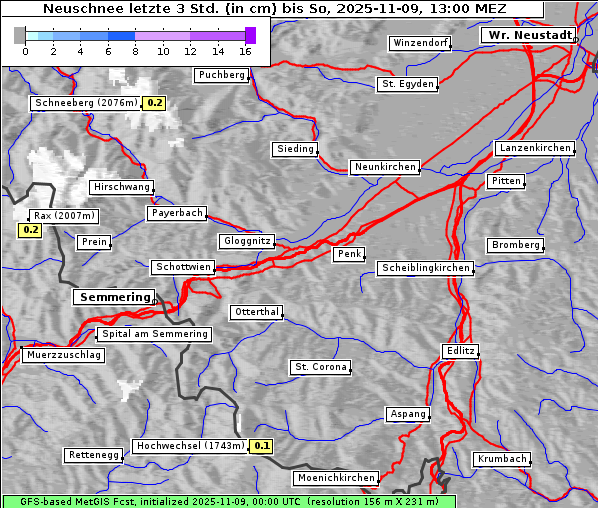 Neuschnee, 9. 11. 2025