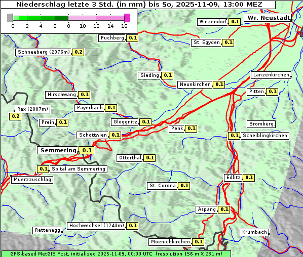 Niederschlag, 9. 11. 2025