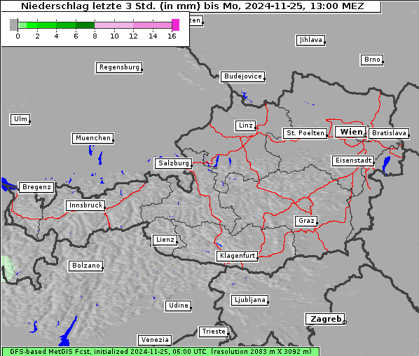 Niederschlag, 25. 11. 2024