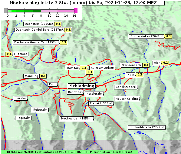 Niederschlag, 23. 11. 2024