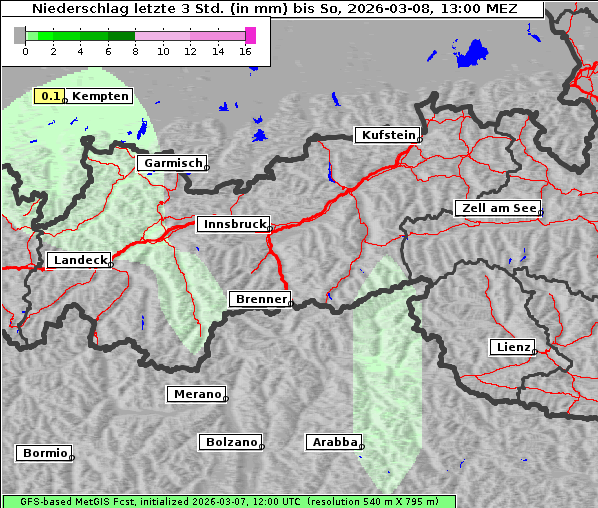 Niederschlag, 8. 3. 2026