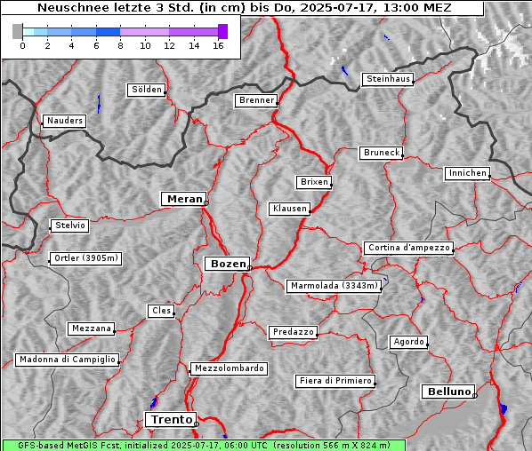 Neuschnee, 17. 7. 2025