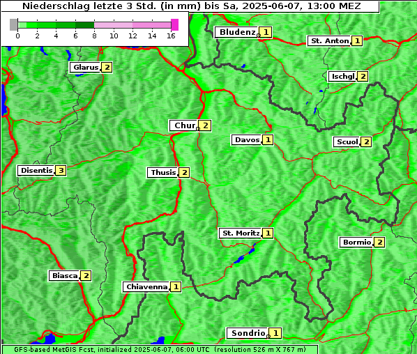 Niederschlag, 7. 6. 2025