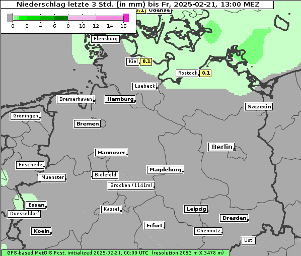 Niederschlag, 21. 2. 2025
