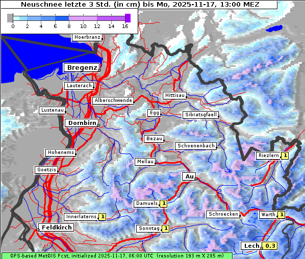 Neuschnee, 17. 11. 2025