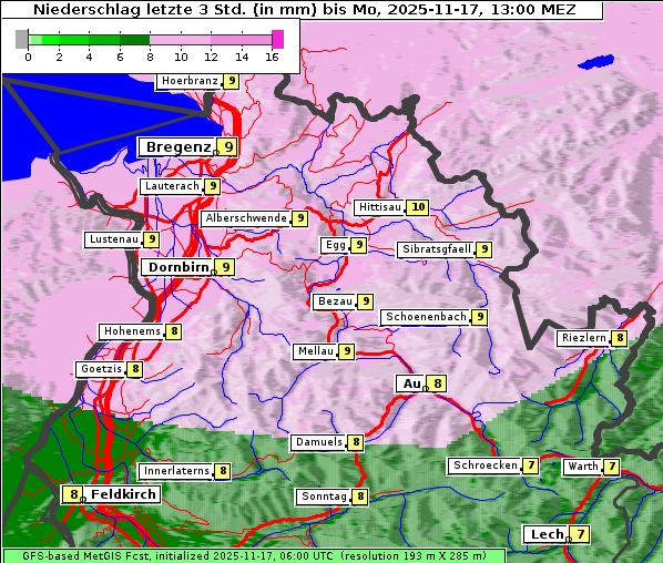 Niederschlag, 17. 11. 2025