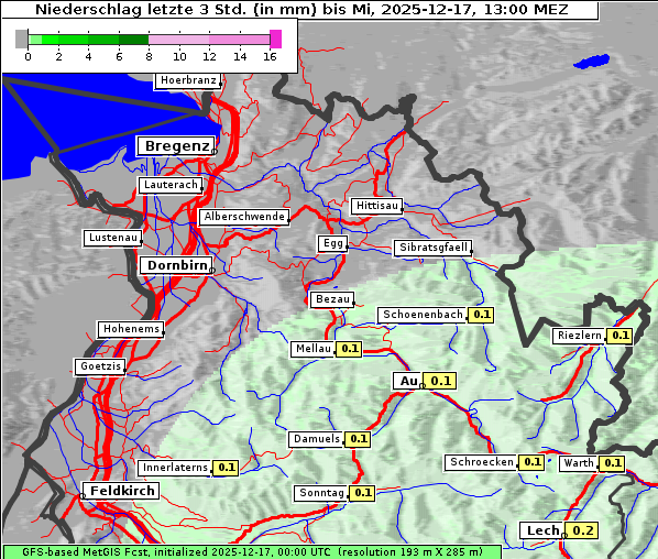 Niederschlag, 17. 12. 2025