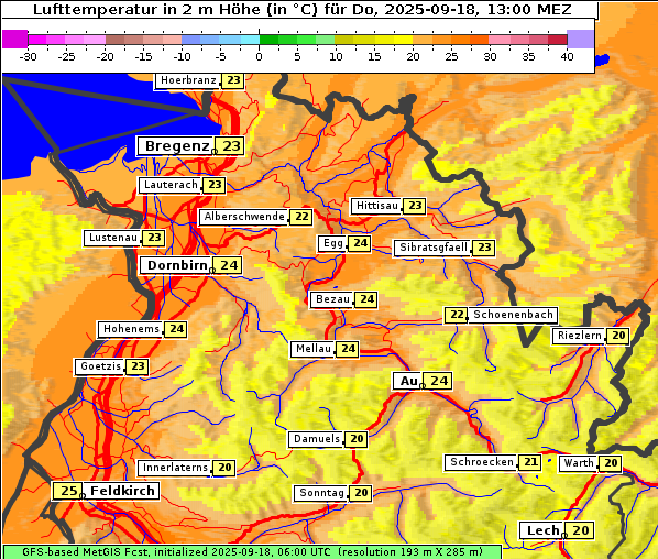 Temperatur, 18. 9. 2025