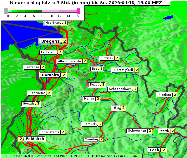 Niederschlag, 19. 4. 2026
