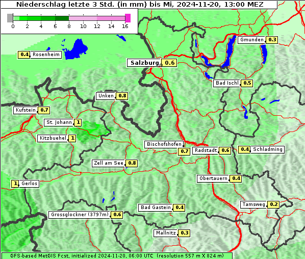 Niederschlag, 20. 11. 2024