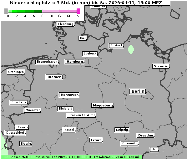 Niederschlag, 11. 4. 2026