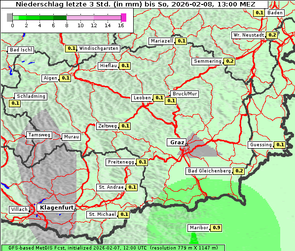 Niederschlag, 8. 2. 2026