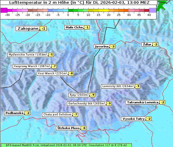 Temperatur, 3. 2. 2026