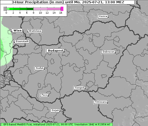 Niederschlag, 21. 7. 2025